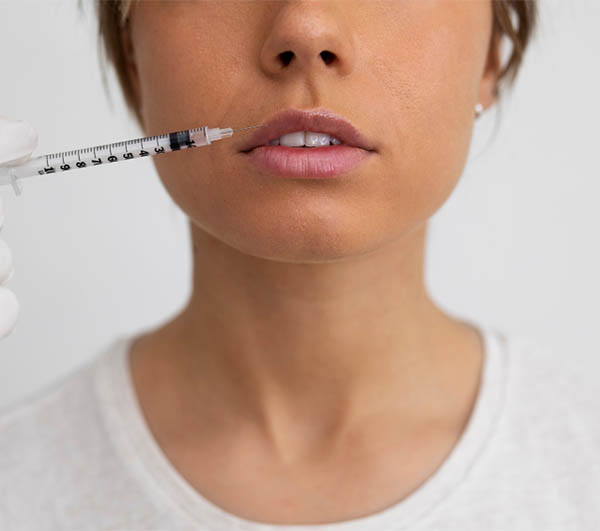 Patient receiving a professional cosmetic injectable treatment at Haven Health Medical.