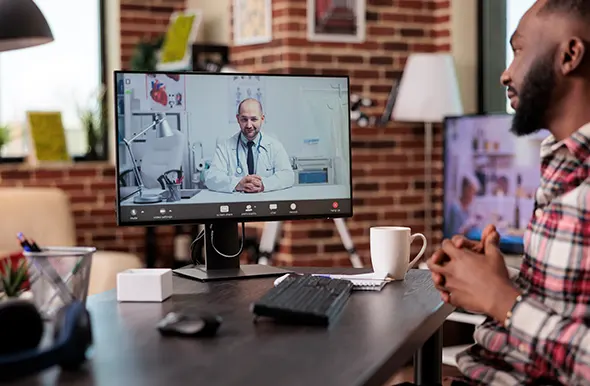 Remote healthcare and telehealth services for convenient patient medical care.